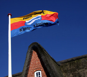 Das Altfriesische Haus mit Fahne