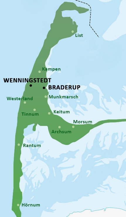 Wenningstedt-Braderup Karte